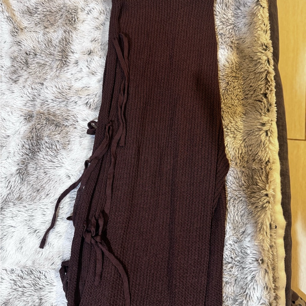 PrettyLittleThing Chocolate Wide Leg Pants